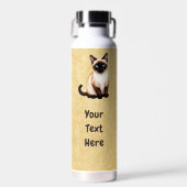 Siamese Cat On Old Paper ウォーターボトル (正面)