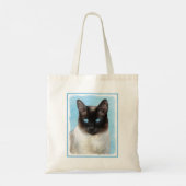 Siamese Cat Painting - Cute Original Cat Art トートバッグ (裏面)