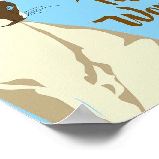 Siamese Cat Quotes ポスター (角)