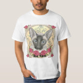 Siamese Cat Roses Tシャツ (正面)