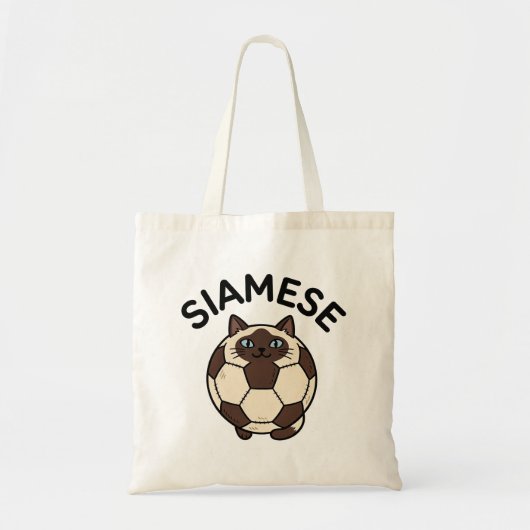 Siamese cat soccer ball トートバッグ (正面)