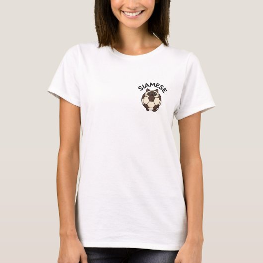 Siamese cat soccer ball tシャツ (正面)