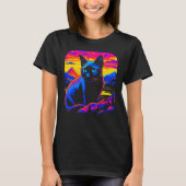 Siamese Cat Sunset Tシャツ (正面)