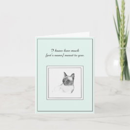 Siamese Cat Sympathy Card カード