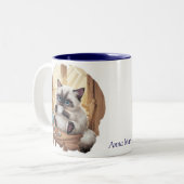 Siamese Cat & Tea Cup Mug ツートーンマグカップ (正面左)
