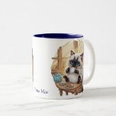 Siamese Cat & Tea Cup Mug ツートーンマグカップ (正面右)