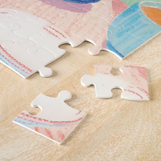 Siamese Cat Tea-Time Jigsaw Puzzle ジグソーパズル (側面)