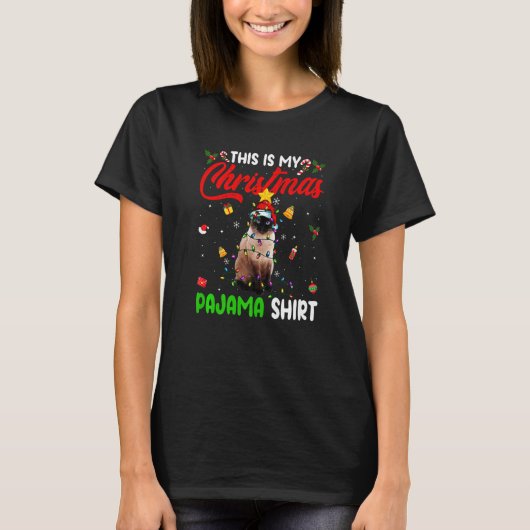 Siamese Cat  This Is My Christmas Pajama  Xmas Tシャツ (正面)