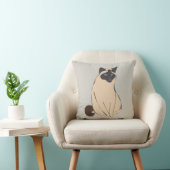 Siamese Cat Throw Pillow クッション (椅子)