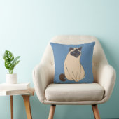 Siamese Cat Throw Pillow クッション (椅子)