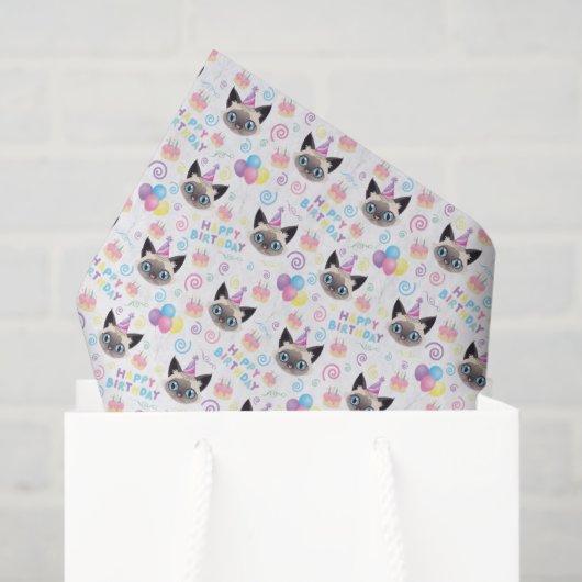 Siamese Cat Tissue Paper 薄葉紙 (ギフトバッグ)