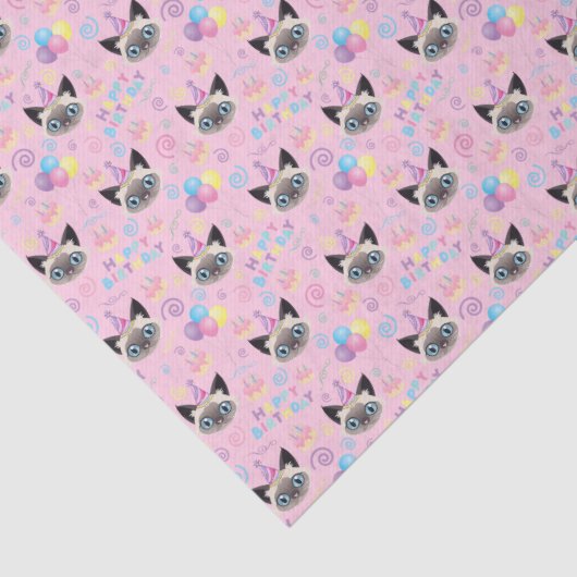 Siamese Cat Tissue Paper in Pink 薄葉紙 (詳細)
