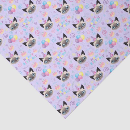 Siamese Cat Tissue Paper in Purple 薄葉紙 (詳細)