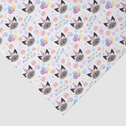 Siamese Cat Tissue Paper in White 薄葉紙 (詳細)