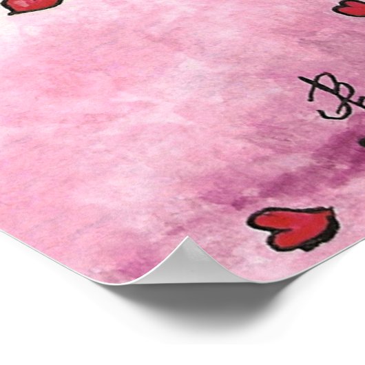 Siamese Cat Valentines Day by Bihrle ポスター (角)