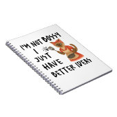 Siamese cat with text I am not bossy  ノートブック (右側)