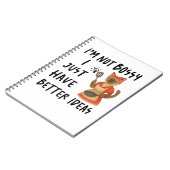 Siamese cat with text I am not bossy  ノートブック (左側)