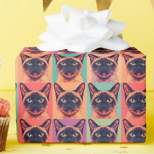 Siamese cat wrapping paper ラッピングペーパー