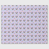 Siamese Cat Wrapping Paper in Purple ラッピングペーパー (フラット)