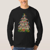 Siamese Cat  Xmas Santa Siamese Cat Christmas Tree Tシャツ (正面)