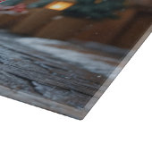 Siamese Cats Christmas Snow Holiday カッティングボード (角)