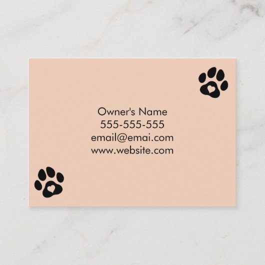 Siamese Cats Heaven Cattery Customizable Business  名刺 (裏面)