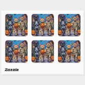 Siamese Cats Trick-or-Treating Halloween Costumes スクエアシール (シート)