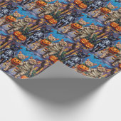 Siamese Cats Trick-or-Treating Halloween Costumes ラッピングペーパー (角)