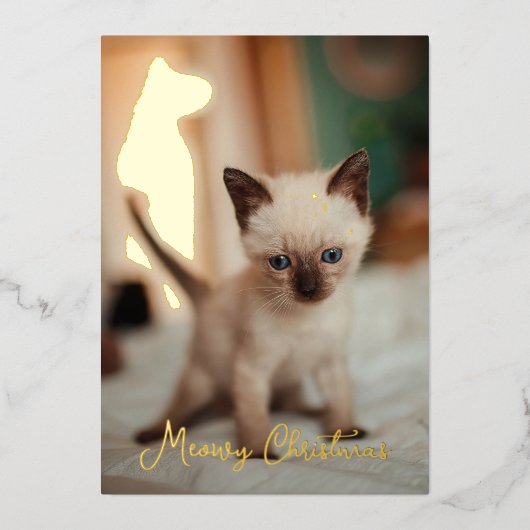 Siamese christmas 箔シーズンカード (正面)