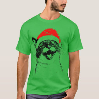 Siamese Christmas Cat Tシャツ