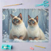 Siamese Christmas Cats Tissue Paper 薄葉紙 (クラフト)