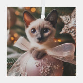 Siamese Kitten Blue Point Glass Ornament ガラスオーナメント (裏面)