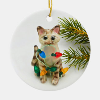 Siamese Lynx Point Cat Ornament セラミックオーナメント