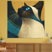 Siamese Mosaic Portrait キャンバスプリント (インサイチュ (リビング))