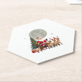 Siamese Reindeer Christmas Siamese Cat Lover Gifts ペーパーコースター (アングル)