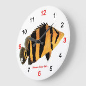 Siamese Tiger fish ラージ壁時計 (傾斜)