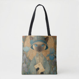 Siamkatze im Jugendstil – Elegantes Katzenkunstwer トートバッグ