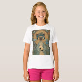 Siamkatze im Jugendstil – Elegantes Katzenkunstwer Tシャツ (正面フル)