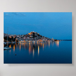 Sibenik at blue hour ポスター