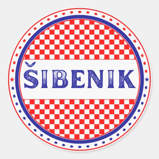 Šibenik City Pride Emblem – Croatian Identity ラウンドシール (正面)