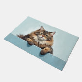Siberian Cat Doormat Art ドアマット (アングル)
