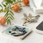 Siberian Husky キーホルダー (側面)