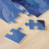 Siberian Husky Arctic Sled Run Christmas Hat ジグソーパズル (側面)