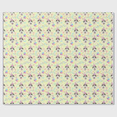 Siberian Husky Birthday Gift Wrapping Paper Yellow ラッピングペーパー (フラット)