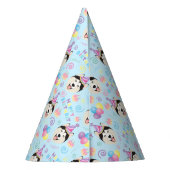Siberian Husky Birthday Party Hat Blue パーティーハット (裏面)