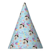 Siberian Husky Birthday Party Hat Blue パーティーハット (右)