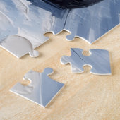 Siberian Husky Christmas Red Truck Holiday ジグソーパズル (側面)