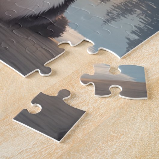 Siberian Husky Dog   ジグソーパズル (側面)