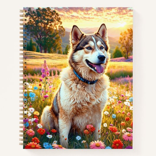 Siberian Husky Dog   ノートブック (正面)
