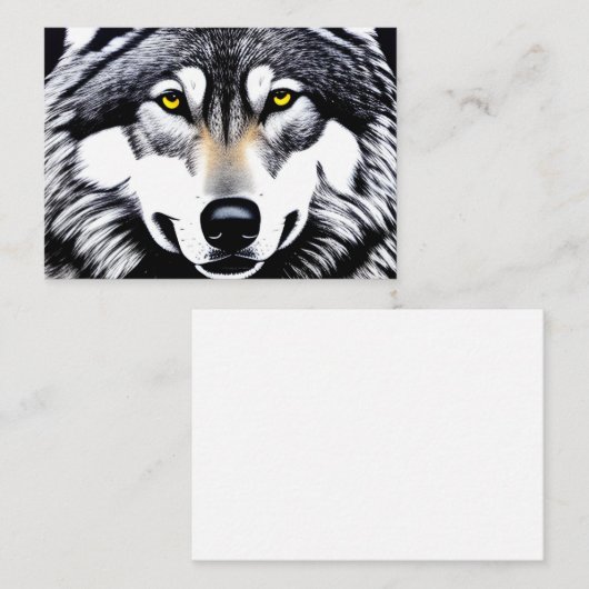 Siberian Husky Dog 名刺 (正面/裏面)